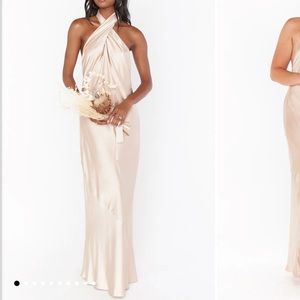 Mumu Jasmine Halter Maxi Dress